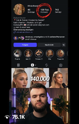 Instagram Reel mit 75.1K Aufrufen